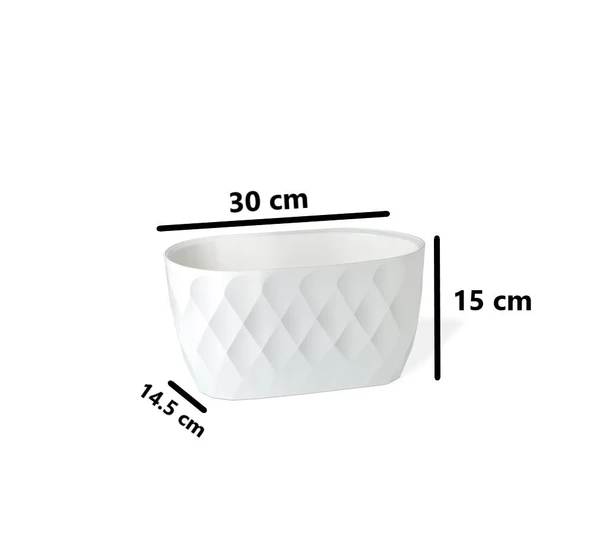 Omnipazar KRS-471 Dekoratif Yakamoz Balkon Saksı 3.5 Litre No 1 - Resim 6