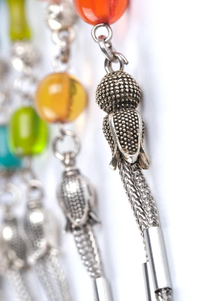 Sıkma Serisi Sarı Kehribar Tesbih Metal Püsküllü Tesbih Küre Kesim - 7