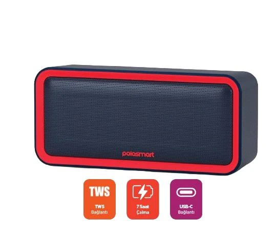 Polosmart PBS225 Bluetooth Hoparlör Kırmızı - 2