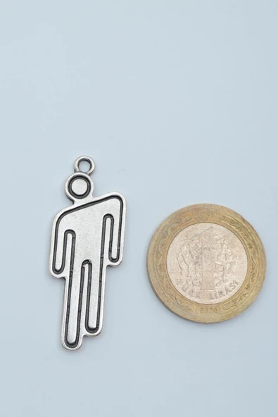 Billie Eilish - Çöp Adam Gümüş Kaplama Kolye Ucu - Resim 3