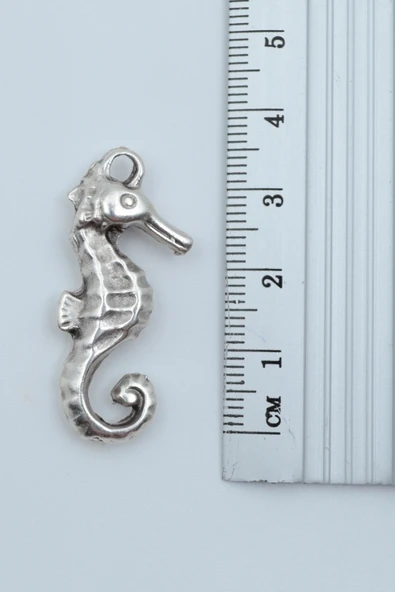 Denizatı Gümüş Kaplama Deri İp Kolye - Resim 3