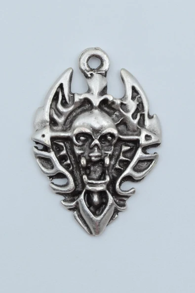 Diablo - Şeytan - Kalkan Gümüş Kaplama Kolye Ucu ürün görseli 1