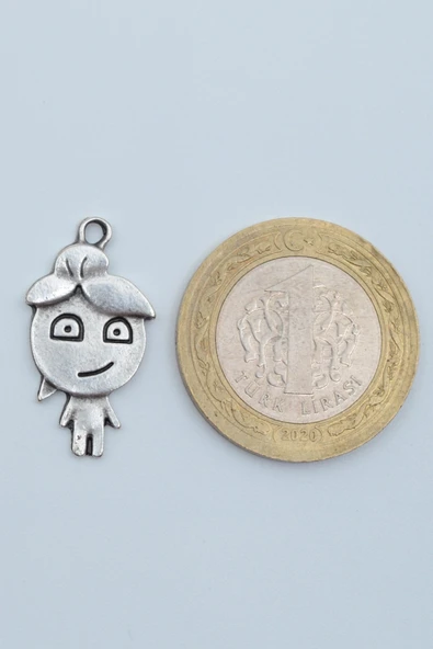 Minimal Su Gümüş Kaplama Kolye Ucu - Resim 3