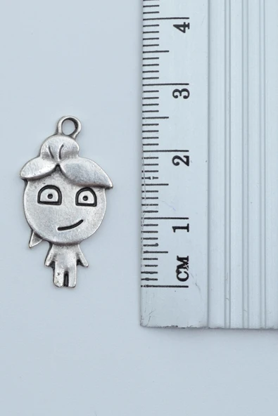 Minimal Su Gümüş Kaplama Kolye Ucu - Resim 2