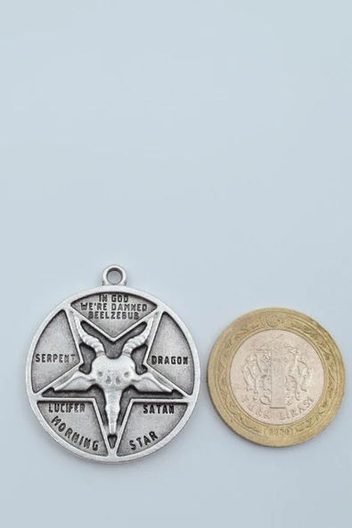 Pagan - Keçi Şeytan - Hz. İsa Gümüş Kaplama Deri İp Kolye - Resim 7