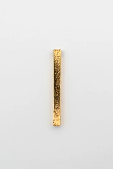 Çubuk Gümüş Kaplama Kolye Ucu - Gold Renk - 1