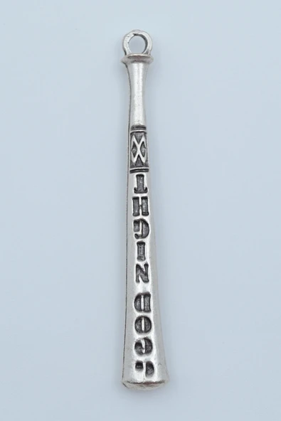 Beyzbol Sopası Gümüş Kaplama Kolye Ucu ürün görseli 1