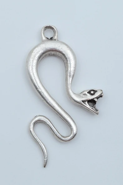 Yılan Gümüş Kaplama Kolye Ucu ürün görseli 1