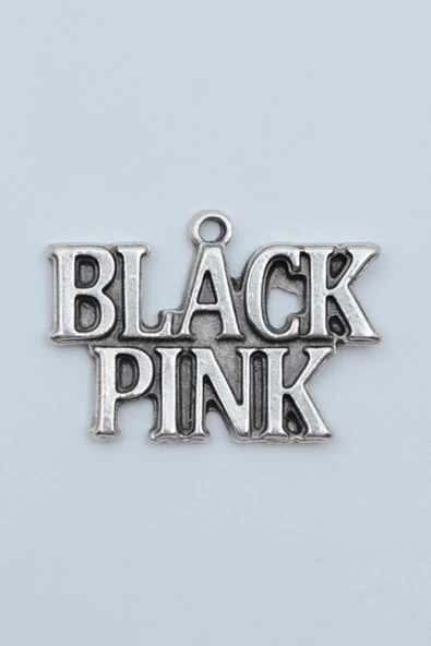Black Pink Gümüş Kaplama Kolye Ucu - 1