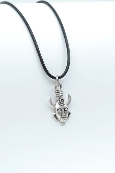 Supernatural - Dean Winchester Gümüş Kaplama Deri İp Kolye ürün görseli 1