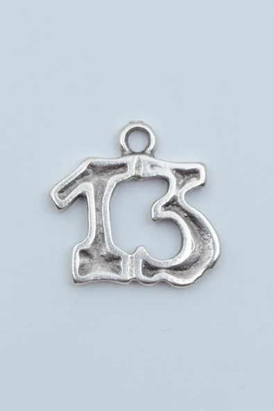 13 Yazılı Gümüş Kaplama Kolye Ucu ürün görseli 1