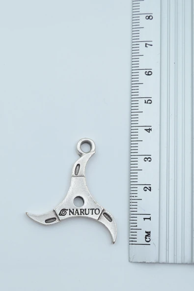 Anime Naruto Hokage Gümüş Kaplama Deri İp Kolye - Resim 3