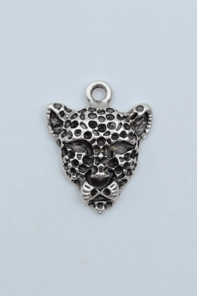 Leopar Gümüş Kaplama Kolye Ucu ürün görseli 1