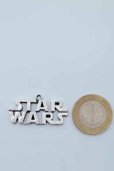 Star Wars Gümüş Kaplama Deri İp Kolye - Resim 4