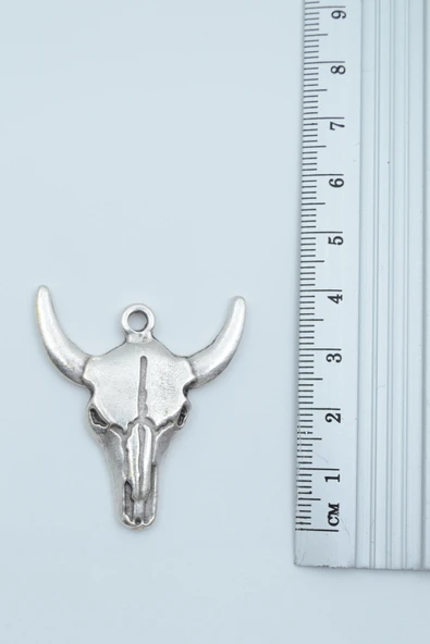2'li Buffalo Boğa Çubuk Bar Gümüş Kaplama Kolye Seti - 9