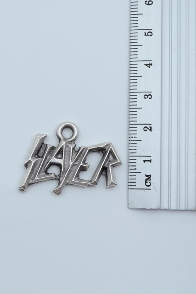Slayer Gümüş Kaplama Kolye Ucu - Resim 2