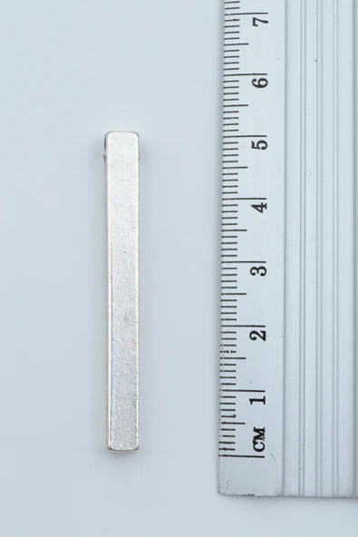 3'lü Üçgen Düz Çubuk Bar Triagle Ok Ucu Gümüş Kaplama Kolye Seti - Resim 4