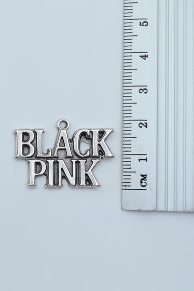 Black Pink Gümüş Kaplama Kolye Ucu - 2