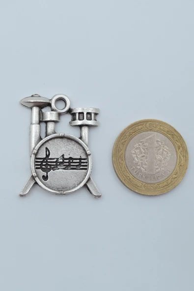 Bateri Gümüş Kaplama Kolye Ucu - Resim 3