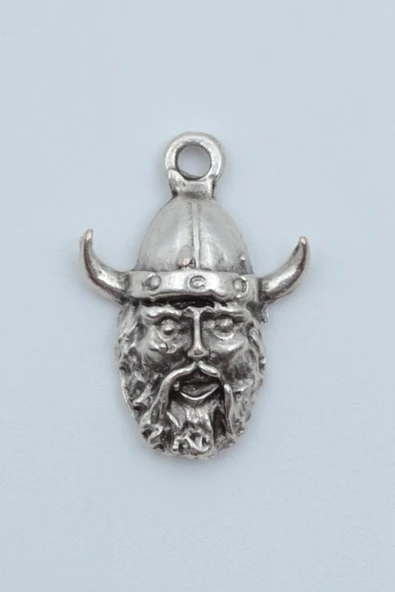 Minimal Viking Savaşçı Gümüş Kaplama Kolye Ucu ürün görseli 1