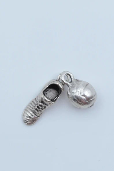 Futbol - Krampon - Top Gümüş Kaplama Kolye Ucu ürün görseli 1