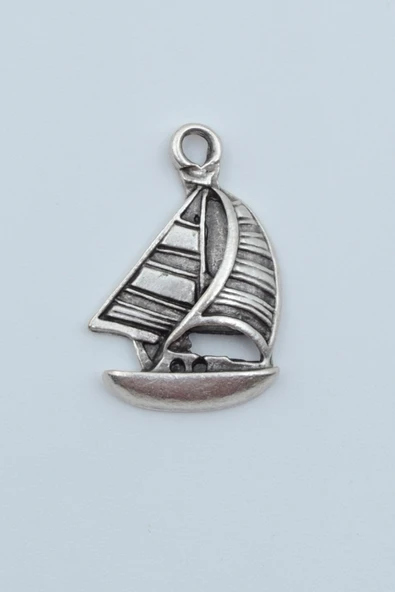 Yelkenli Gümüş Kaplama Kolye Ucu ürün görseli 1