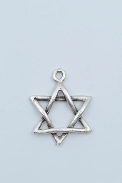 Minimal Pentagram Gümüş Kaplama Kolye Ucu ürün görseli 1