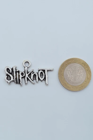 Slipknot Gümüş Kaplama Düz Zincir Kolye - Resim 4