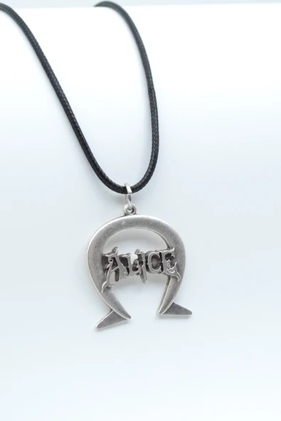 Alice Gümüş Kaplama Deri İp Kolye ürün görseli 1