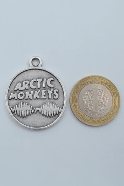 Arctic Monkeys Gümüş Kaplama Deri İp Kolye - Resim 4