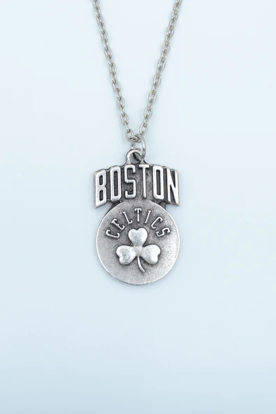 Boston Celtics  Gümüş Kaplama Düz Zincir Kolye ürün görseli 1