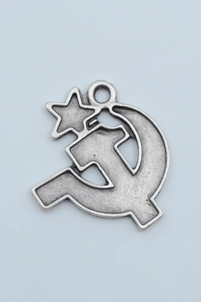 Orak Çekiç Gümüş Kaplama Kolye Ucu ürün görseli 1