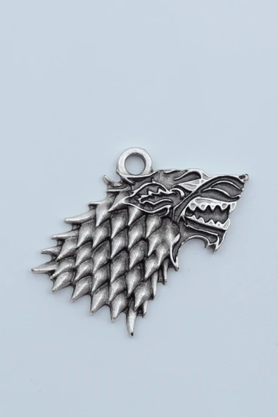 Game Of Thrones Kurt Gümüş Kaplama Kolye Ucu ürün görseli 1