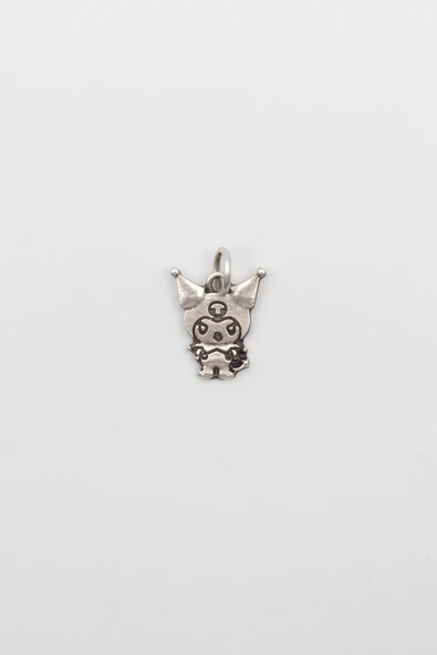 Anime Sanrio Kuromi Kolye Ucu - Antik Gümüş Kaplama ürün görseli 1