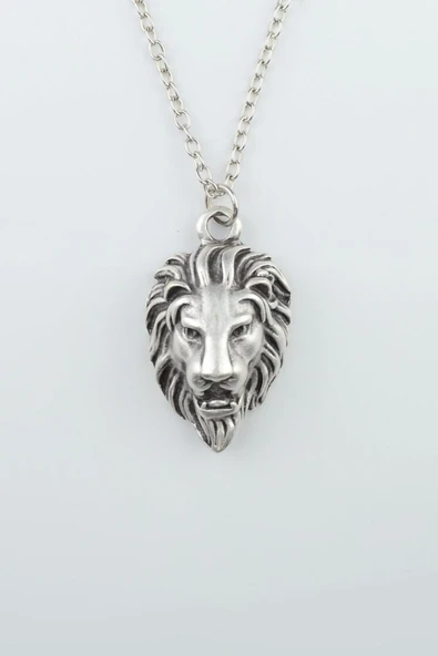 Aslan Gümüş Kaplama Düz Zincir Kolye ürün görseli 1