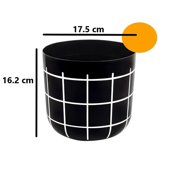 Omnipazar KRS-212 Dekoratif Karo Desenli Saksı 2.8 Litre No 2 - Resim 3