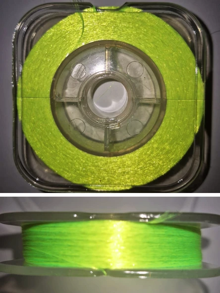 Eagenset Organze İp Çapari İpi Ultraviyole Uv Neon Sarı Makarada