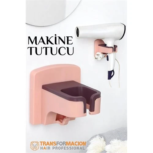 Modacar Saç Kurutma Makinesi Tutucu Pratik Yapışma PEMBE