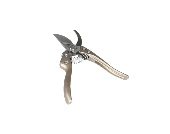 RH05820 Saten Krom Metal Saplı Bahçe Makası Boy: 19.5 cm Kesme Çapı: 25 mm - 2