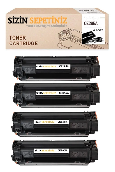 HP Laserjet P1102 P1102w M1132 M1212 M1214 M1217 85a-ce285a Toner 4 adet ürün görseli 1