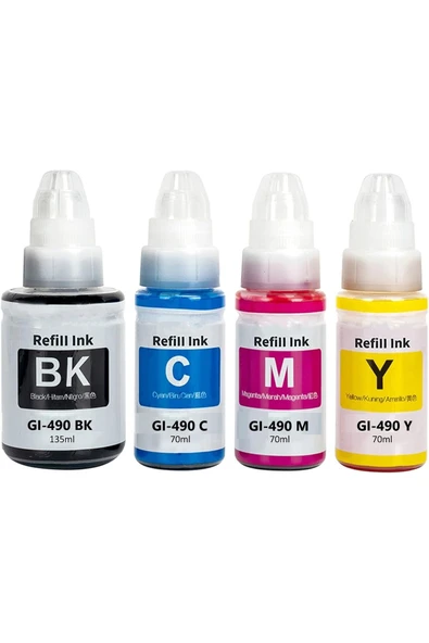 Canon Gı-490 Pixma Muadil G4400 4 Renk Mürekkep Seti* Aska Store* ürün görseli 1