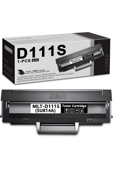 Samsung MLT111S D111S  SAMSUNG Xpress M2020 M2020W M2070W M202x M207x Series Printer (Siyah, 1-ADET) ürün görseli 1