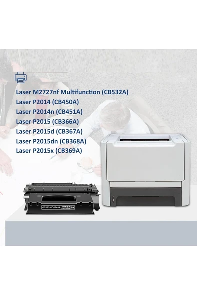 HP Q7553A HP LaserJet P2014 HP LaserJet P2014n HP LaserJet P2015 Uyumlu Muadil Toner Çipli - Resim 3