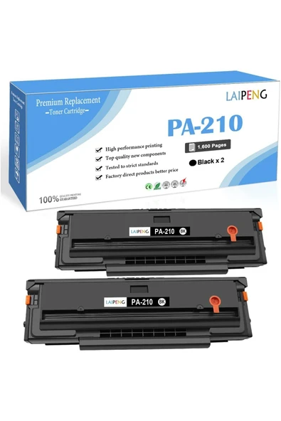 Pantum PA210 Toner Cartridge, 1600 Pages, , 2 *Black for Compatible P2200-P2508, M6500-M6608 2Lİ PAKET ürün görseli 1