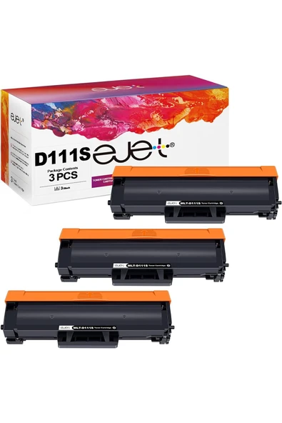 Samsung MLT-D111S M2070W M2070 M2020 M2022 M2020W M2022W (Black, 3-Pack) ürün görseli 1