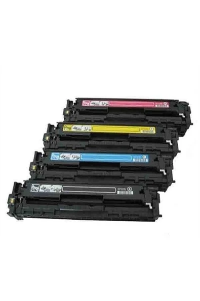 HP Retech Color Laserjet Pro Cp1215 4 Renk Renkli Toner Muadil Yazıcı Kartuş 4 Lü Ekonomik Paket ürün görseli 1