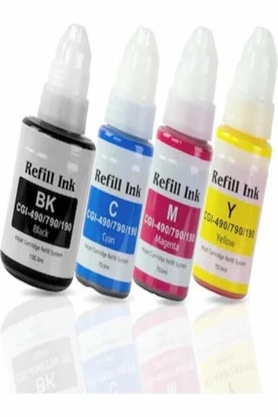 Refill İnk CANON GI-490Uyumlu MUADİL MÜREKKEP SET ürün görseli 1