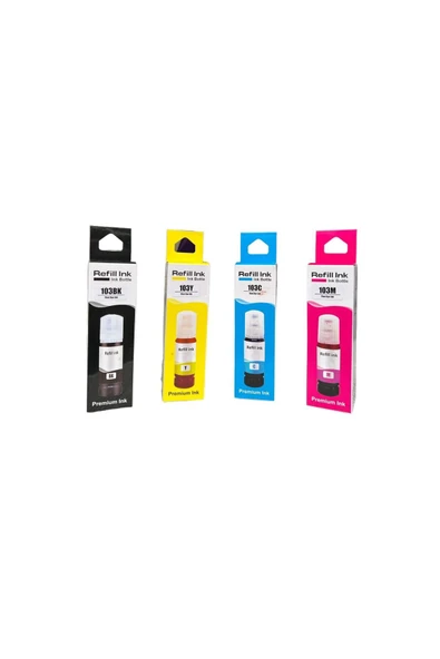 Refill Epson 103 Uyumlu Mürekkep Set - L3110/L3111/L3150/L3151/L4150/L6190/L6160/L4160 ürün görseli 1