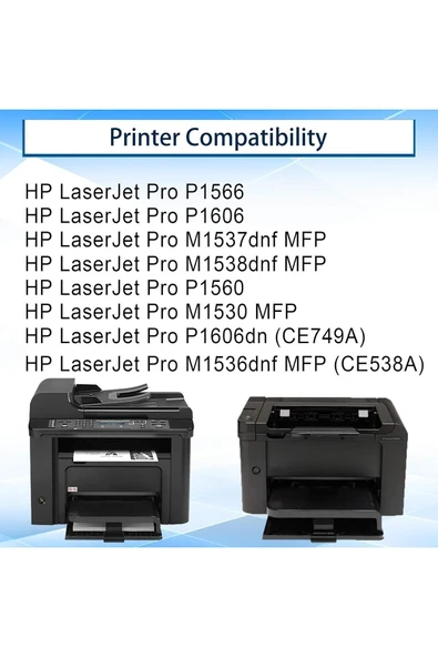 HP 78A CE278A Toner HP Laserjet Pro P1606dn P1560 M1537dnf P1566 M1536dnf P1606 M1538dnf M1530 MFP - Resim 2
