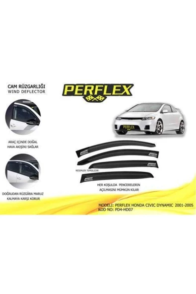 Perflex PD4 Pd4-hd07 Cam Rüzgarlığı Honda Civic Dynamıc 2006-2011 - 1